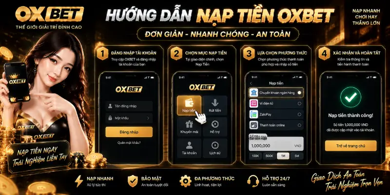 Hướng Dẫn Nạp Tiền OXBET Chi Tiết